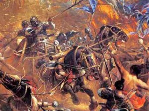 ancient-china-battle-small A vintage painting from a war in China