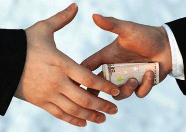 A back door deal involving a bribe.