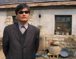 The blind lawyer in a suit