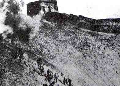 Japanese forces attacking the Great Wall of China