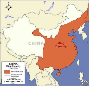 ming-dynasty-map-small Map of China displaying the land under rule during the Ming Dynasty