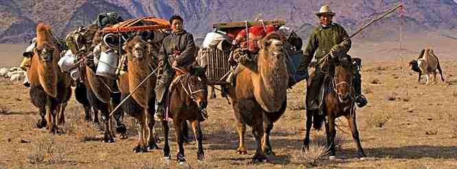 Ancient nomads on camels