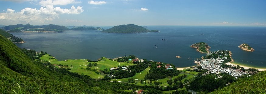 A scenic view overlooking Hong Kong