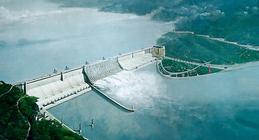 A really big damn on the Yangzi River